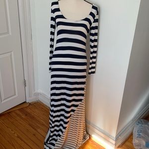 Ella moss striped maxi dress